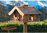 Dobar Gro&szlig;es Vogelfutterhaus "Alm&uuml;tte" mit St&auml;nder, XXL-Vogelhaus