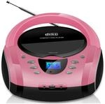 Cyberlux Tragbarer CD-Player Boombox CD/MP3 USB Kinder Radio pink