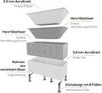 TroniTechnik&reg; Badewanne SARIA Ma&szlig;e ca. 170 x 80 x 58cm Wanne, inkl. schwarze