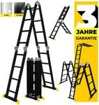 Craftfull Mehrzweckleiter CF-104A, 6in1, Gelenkleiter aus Aluminium, 3,5 -5,8 m,