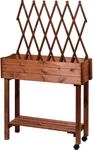 Rollbares Hochbeet mit Rankhilfe, Tischbeet f&uuml;r Terrasse & Balkon versch. Farben