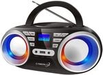 Cyberlux CD-Player m. LED-Beleuchtung USB Kinder Radio Schwarz/Silber