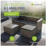 Juskys Polyrattan Lounge Punta Cana M grau-meliert, 3-4 Personen &ndash; Sofa, Tisch &