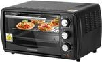 Steinborg Minibackofen 13L Pizzaofen 60 min. Timer 1200W schwarz