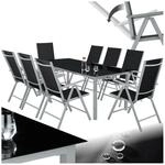 tectake&reg; Aluminium Sitzgruppe, mit Aluminiumgestell, f&uuml;r 8 Personen, UV-best&auml;ndig,