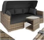 tectake&reg; Aluminium Rattan Lounge, wetterfest und UV-best&auml;ndig, f&uuml;r 5 bis 6
