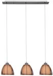 BRILLIANT Lampe Relax Pendelleuchte 3flg bronze/chrom 3x A60, E27, 60W, g.f.
