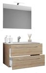 VCM 3-tlg. Waschplatz Waschtisch Waschbecken Unterschrank Breite 60 cm Badm&ouml;bel