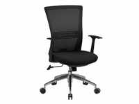 FineBuy Bürostuhl schwarz Drehstuhl Netzrücken mit Lendenwirbelstütze Stuhl