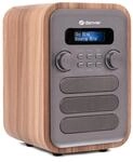 Denver DAB-48 DAB+/ FM-Radio mit Bluetooth, Holzdesign, dunkelgrau