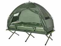Outsunny Campingbett 4 in 1 Set dunkelgrün 193 x 78 x 118 cm