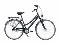 HAWK Citytrek Premium Black - Damen & Herre 28 Zoll - Leichtes Fahrrad mit 3-Gang