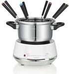 Melissa Elektrisches Fondue 2L 1200W Edelstahl / Wei&szlig;