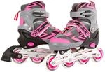 Kids Globe Street Rider Inlineskates Inliner rosa/grau verstellbar Gr&ouml;&szlig;e 29-32