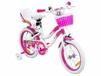 Actionbikes Kinderfahrrad Unicorn 16 Zoll, Pink, Einhorn-Design, Puppensitz,