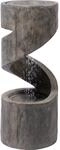 Dobar Polyresin-Brunnen mit Pumpe und LED&acute;s, rund