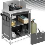 tectake&reg; Campingk&uuml;che Premium mit Aluminiumgestell und 2 F&auml;chern, faltbar, mit 2