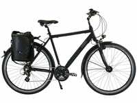 HAWK Trekking Premium Fahrrad inkl. Tasche , Black Damen 28 Zoll - Rahmenhöhe 57cm,