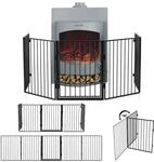 Juskys Metall Kaminschutzgitter 300 x 76 cm klappbar &ndash; Schutzgitter f&uuml;r Tiere &ndash;