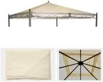 Ersatzbezug f&uuml;r Dach Pergola Pavillon Calpe 4x4m ~ creme