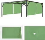 Ersatzbezug f&uuml;r Dach Pergola Pavillon Beja 3x4m ~ gr&uuml;n