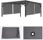 Ersatzbezug f&uuml;r Dach Pergola Pavillon Beja 4x4m ~ grau