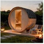 HOME DELUXE Outdoor Fasssauna LAHTI M - 195 x 120 cm f&uuml;r 2 Personen