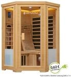 Artsauna Infrarotkabine Aalborg mit Dual-Technologie 2 Personen W&auml;rmekabine aus
