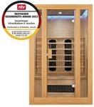 Infrarotkabine Nyborg S120K &ndash; Infrarotsauna 2 Personen &ndash;LED-Farblicht, 5 Keramik-