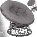 tectake&reg; Rattansessel, drehbar, UV-best&auml;ndig, 92 x 80 x 80,5 cm