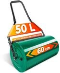 tectake&reg; Rasenwalze, Breite 60 cm, F&uuml;llvolumen 50 l, gepolsterter Handgriff