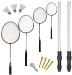 Best Sporting Federball Set Erwachsene und Kinder I Badminton Set bestehend aus Netz,