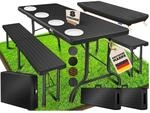 KESSER&reg; Bierzeltgarnitur 3-teilig Set Tisch & 2x Bank Buffettisch f&uuml;r drinnen &