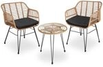 tectake&reg; Rattan Sitzgruppe, f&uuml;r 2 Personen, UV-best&auml;ndig, filigranes Design