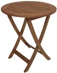 DEGAMO Klapptisch RIO 65cm rund, Eukalyptus ge&ouml;lt