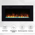 BALDERIA Elektrokamin Fiamma 40 - Einbaukamin mit Heizung 2000 W