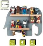 BOARTI Kinderregal Tier Elefant h&auml;ngend f&uuml;r Tonie Figuren platzsparendes Regal 