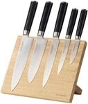 Damastmesser Set 6tlg, inkl Messerblock