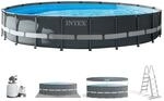 INTEX 26334GN Frame Pool Set Ultra XTR (610x122cm) inkl. Filterpumpe Abdeckplane