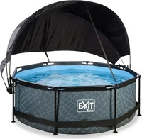 EXIT Frame Pool &oslash;244x76cm mit Filterpumpe und Sonnensegel, versch. Ausf&uuml;hrungen