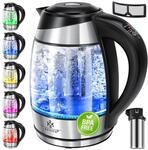KESSER&reg; 1,8L Edelstahl Wasserkocher 2200W Glaswasserkocher Warmhaltefunktion