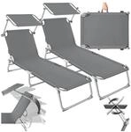 tectake&reg; 2er Set Gartenliege, klappbar, 4-fach verstellbare R&uuml;ckenlehne, 190 x 68 x