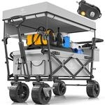 KESSER&reg; Bollerwagen faltbar GT9000 Handwagen mit Dach Transportwagen max.