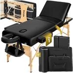 tectake&reg; 3 Zonen Massageliege, Breite 70 cm, Polsterung 10 cm, mit Holzgestell, 218