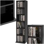tectake&reg; CD DVD Regal, in Holzoptik, h&ouml;henverstellbare und herausnehmbare
