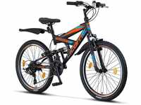 Licorne Bike Strong V Premium Mountainbike in 24 und 26 Zoll - Fahrrad für Jungen,