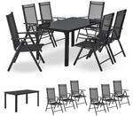Juskys Aluminium Gartengarnitur Milano Gartenm&ouml;bel Set mit Tisch und 6 St&uuml;hlen