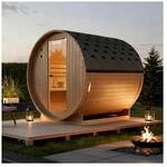 HOME DELUXE Outdoor Fasssauna LAHTI L - 195 x 180 cm f&uuml;r 4 Personen
