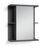 byLIVING Spiegelschrank NEBRASKA, Breite 60 cm, anthrazit, seitliche Ablagen
