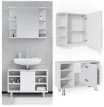 Vicco Badm&ouml;bel Set Badezimmer M&ouml;bel Fynn Spiegelschrank Waschbeckenunterschrank
